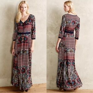 Anthropologie Chloe Oliver Patchwork Maxi Dress